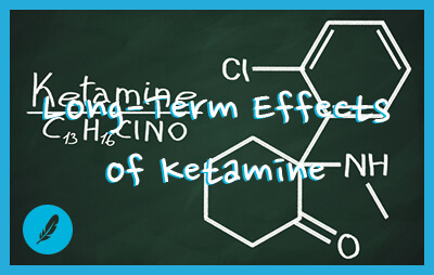 Structural model of Ketamine on the blackboard